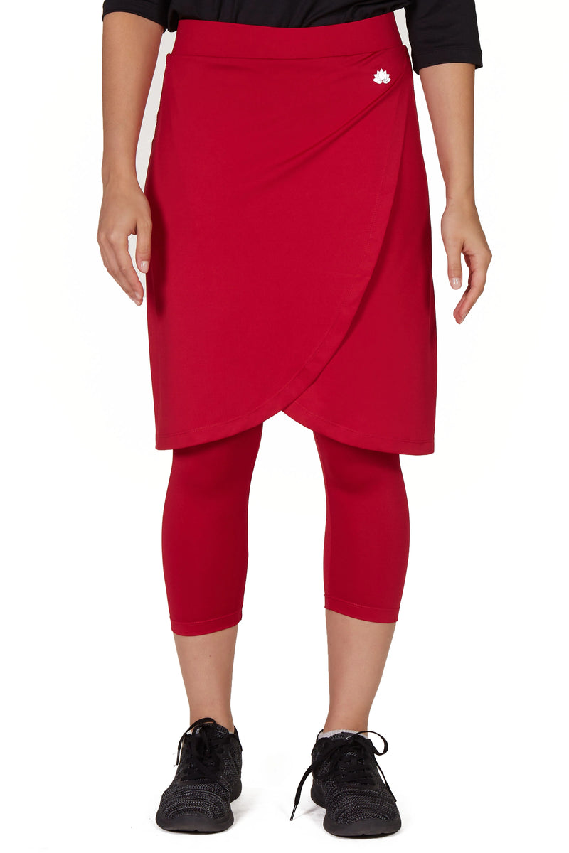 Red Snoga Faux Wrap Athletic Skirt – Be Modest Boutique