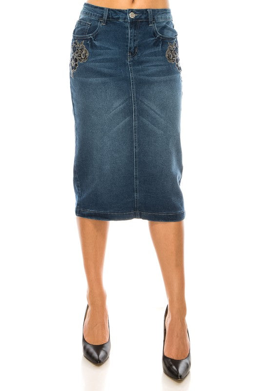 Karder Denim Skirt