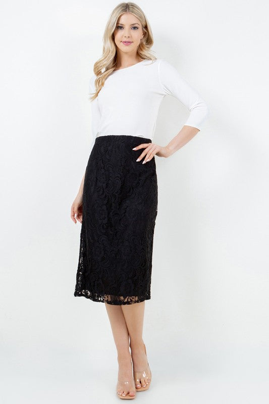 Lacye Midi Skirt