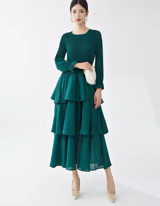 Willow Dress-Hunter Green