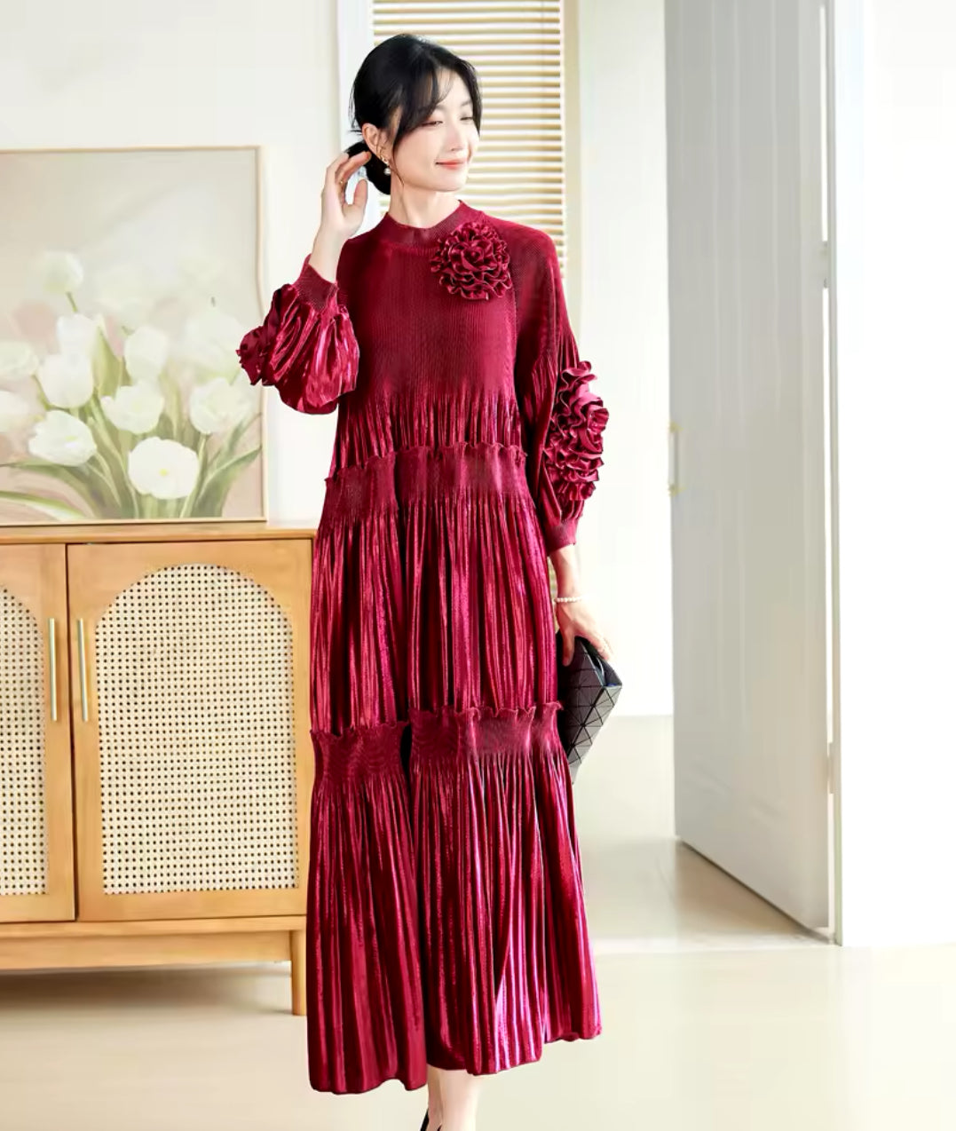 Emerson Dress-Burgundy