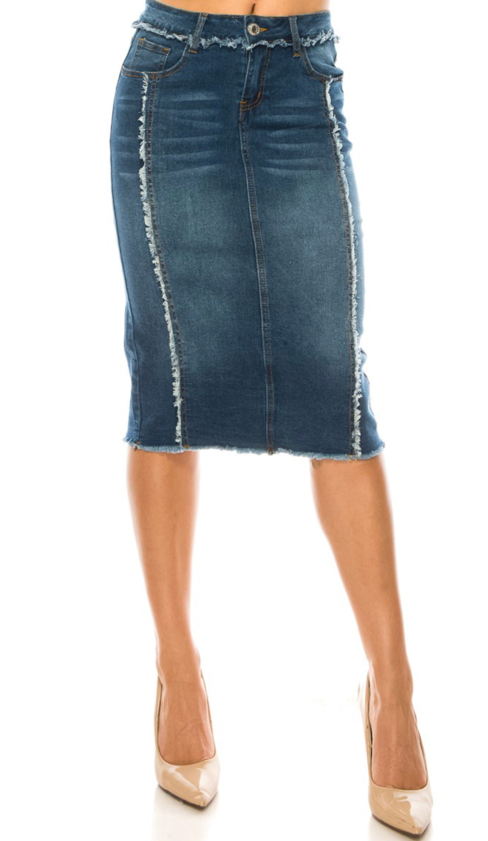 Lana Denim Skirt-Indigo