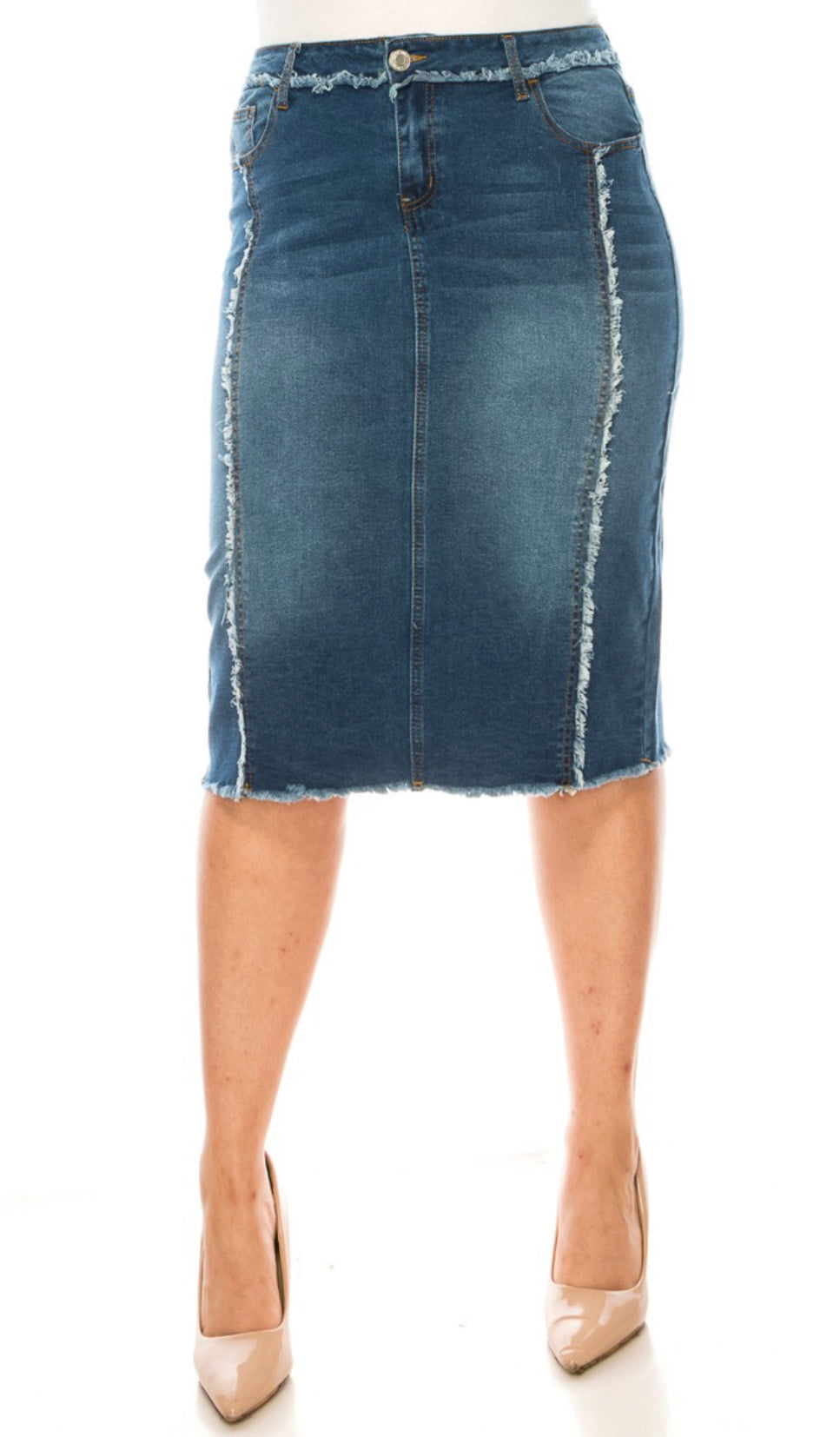 Lana Denim Skirt-Indigo