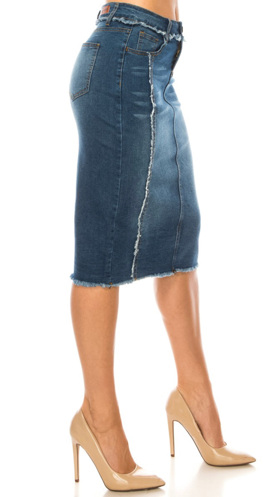 Lana Denim Skirt-Indigo