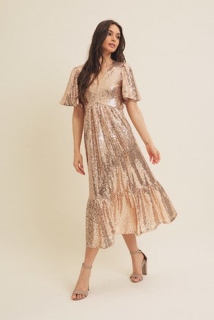 Sequin Midi Dress