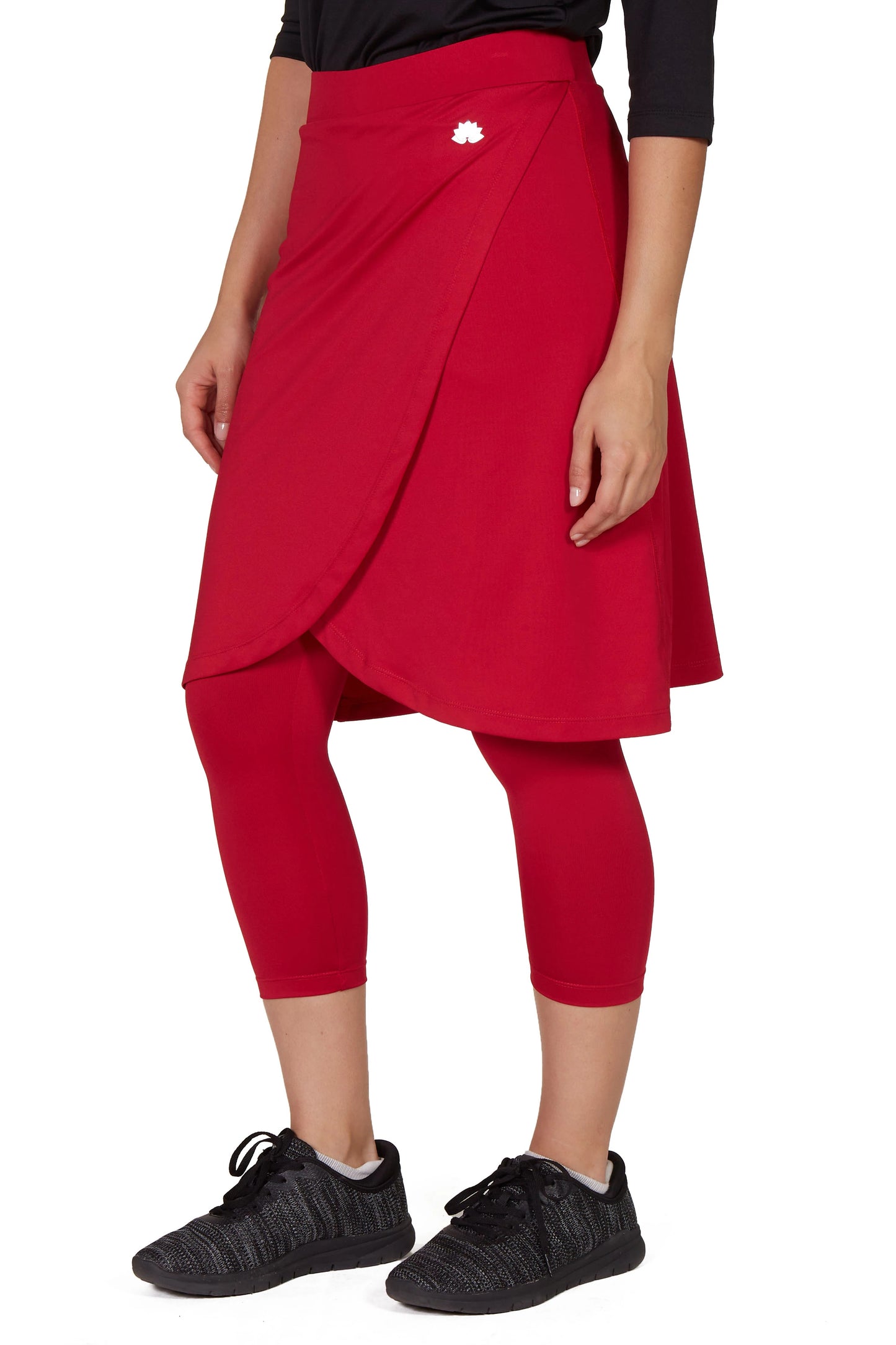 Red Snoga Faux Wrap Athletic Skirt