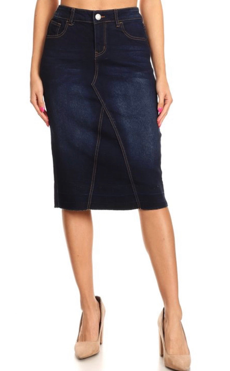 Gayle Indigo Denim Skirt 103